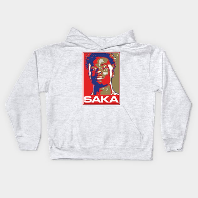 Saka - RED Kids Hoodie by DAFTFISH